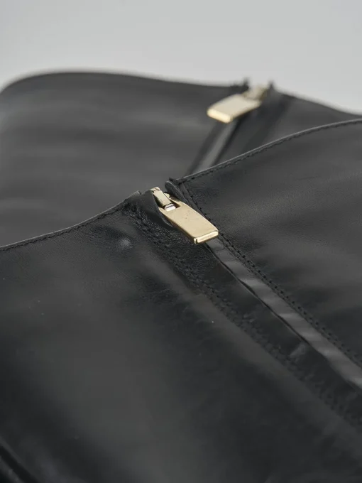 Stivali tacco 2cm pelle nero