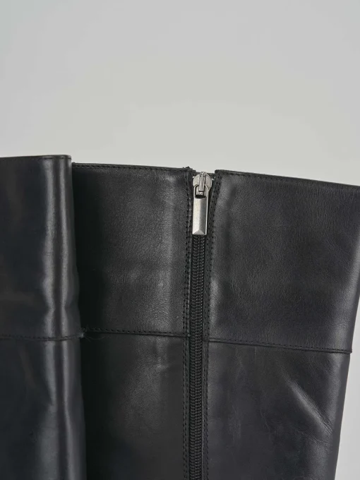 Stivali tacco 2cm pelle nero