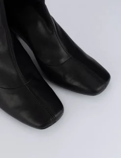 Stivali tacco 8cm pelle nero