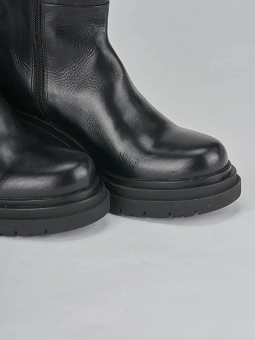 Stivali tacco 5cm pelle nero