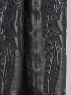 Stivali tacco 5cm pelle nero