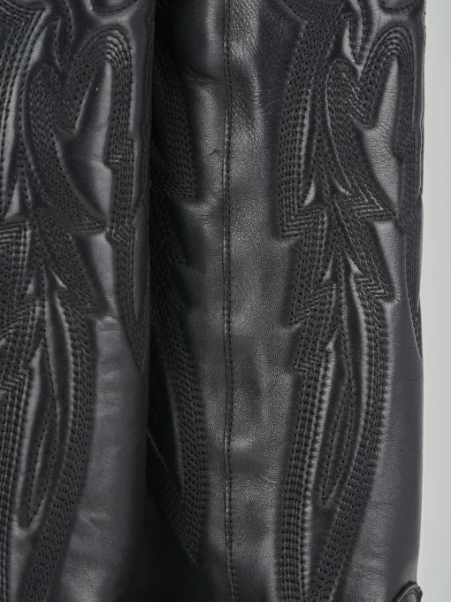 Stivali tacco 5cm pelle nero