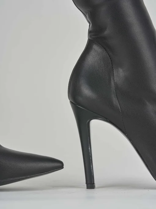 Stivali tacco 10cm pelle nero