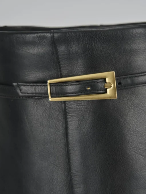 Stivali tacco 9cm pelle nero