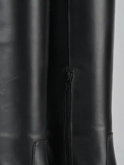 Stivali tacco 6cm pelle nero