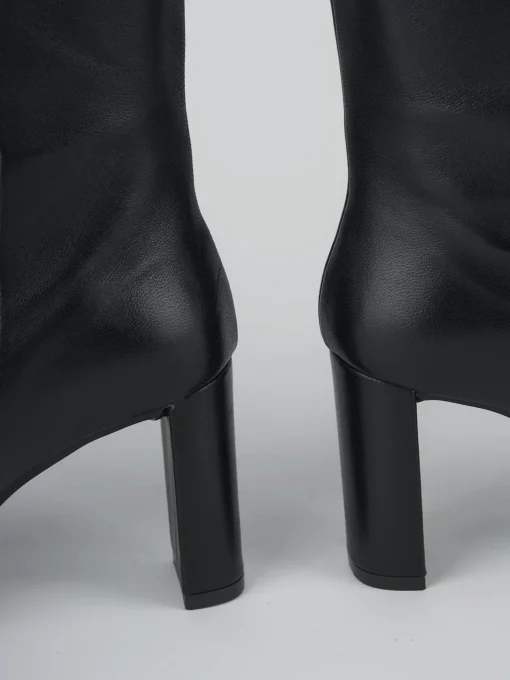 Stivali tacco 8cm pelle nero