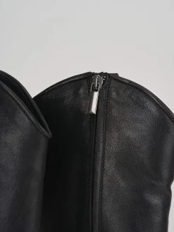 Stivali tacco 7cm pelle nero