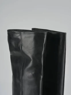 Stivali tacco 7cm pelle nero