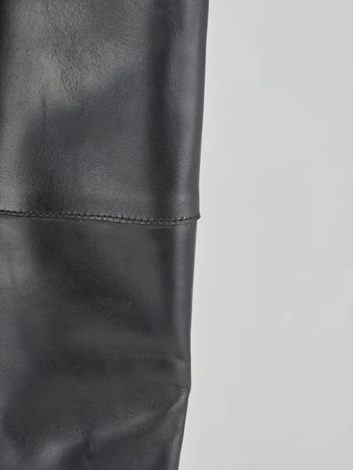 Stivali tacco 2cm pelle nero