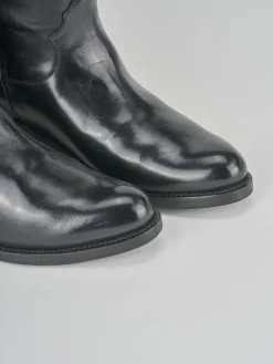 Stivali tacco 4cm pelle nero
