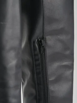 Stivali tacco 2cm pelle nero