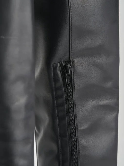 Stivali tacco 2cm pelle nero