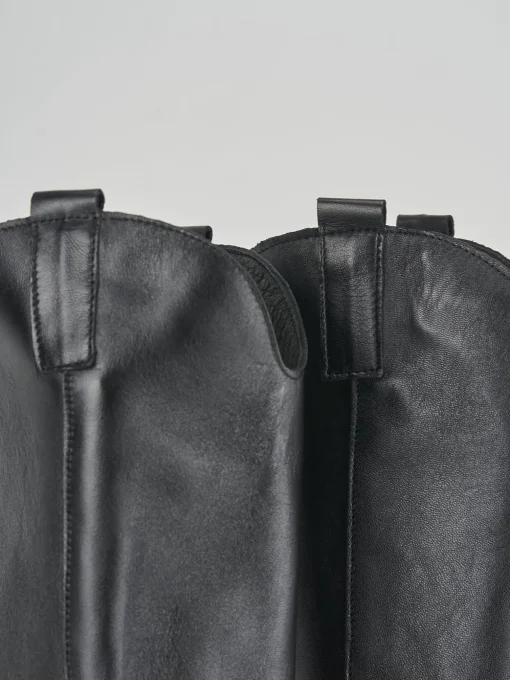 Stivali tacco 4cm pelle nero