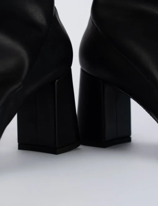 Stivali tacco 8cm pelle nero