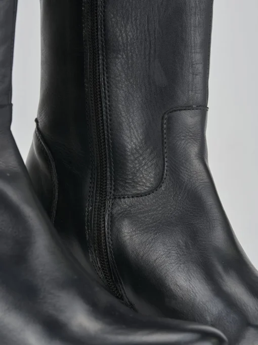 Stivali tacco 7cm pelle nero