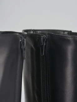 Stivali tacco 5cm pelle nero