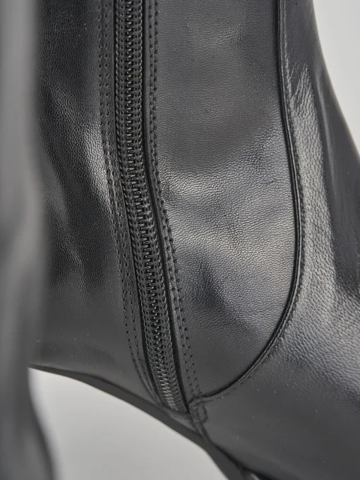 Stivali tacco 9cm pelle nero