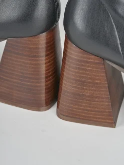 Stivali tacco 8cm pelle nero