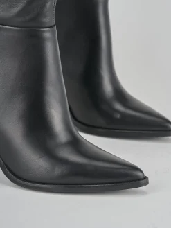 Stivali tacco 9cm pelle nero