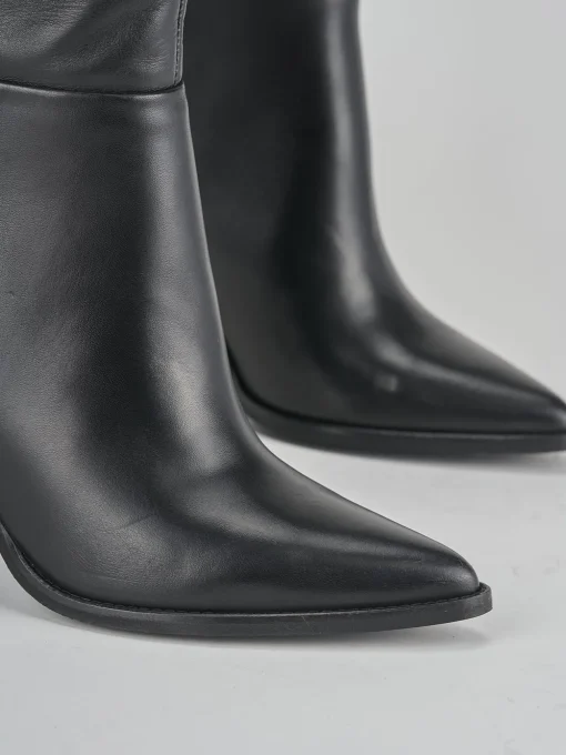 Stivali tacco 9cm pelle nero