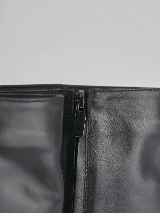 Stivali tacco 8cm pelle nero
