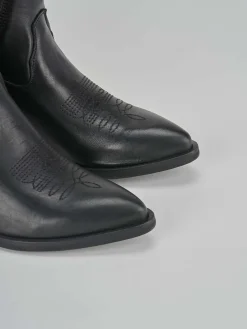 Stivali tacco 5cm pelle nero