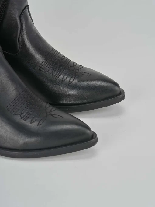 Stivali tacco 5cm pelle nero