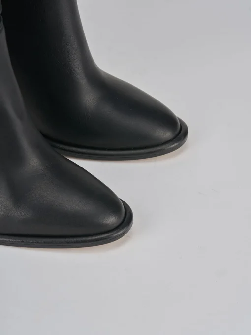 Stivali tacco 8cm pelle nero
