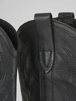Stivali tacco 4cm pelle nero