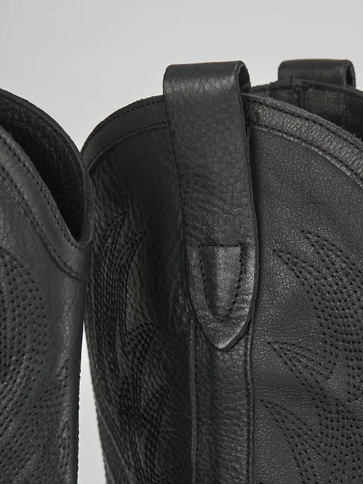 Stivali tacco 4cm pelle nero