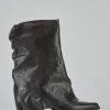 Stivali tacco 7cm pelle testa