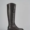 Stivali tacco 3cm pelle testa