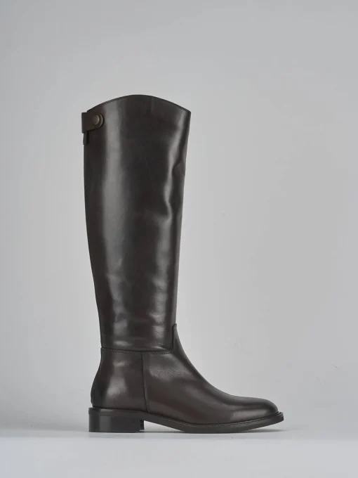 Stivali tacco 3cm pelle testa