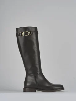 Stivali tacco 2cm pelle testa