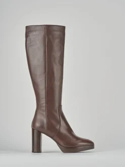 Stivali tacco 8cm pelle testa