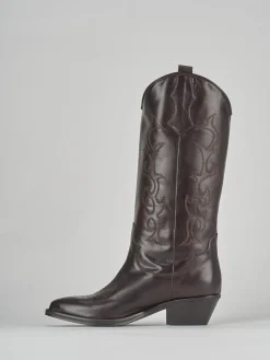 Stivali tacco 3cm pelle testa
