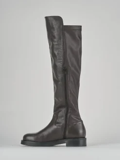 Stivali tacco 2cm pelle testa