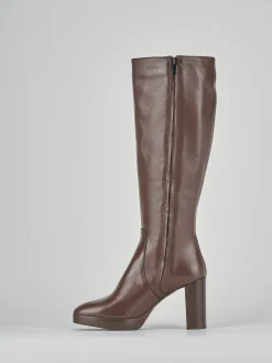 Stivali tacco 8cm pelle testa
