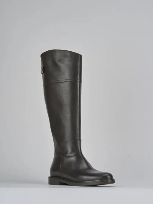 Stivali tacco 2cm pelle testa