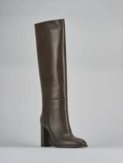 Stivali tacco 9cm pelle testa