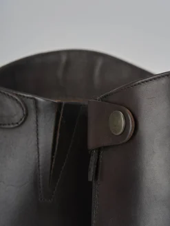 Stivali tacco 3cm pelle testa