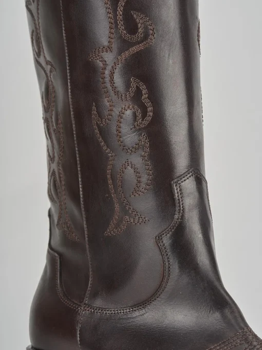 Stivali tacco 3cm pelle testa