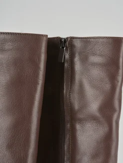 Stivali tacco 8cm pelle testa