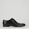 Stringata no lace tacco 1 cm nero pelle