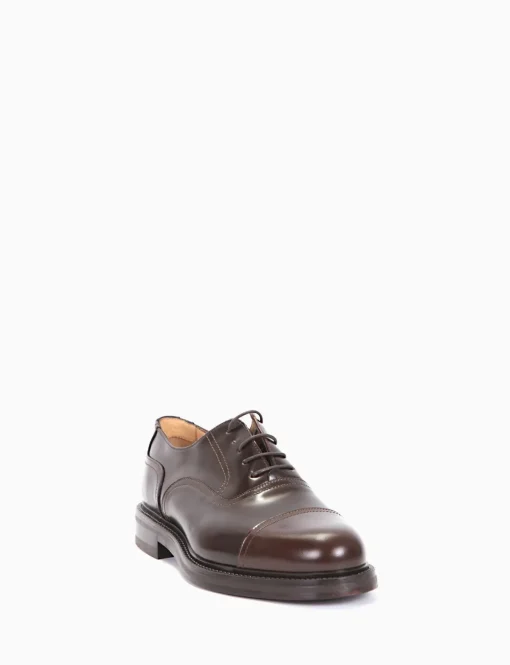 Stringata Oxford con fondo cuoio e soletto in vera pelle testa