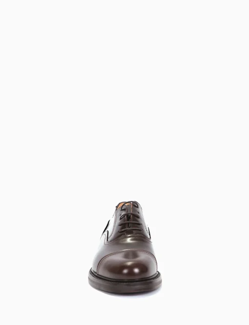 Stringata Oxford con fondo cuoio e soletto in vera pelle testa