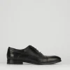 Stringata tacco 1 cm nero pelle