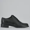 Stringata tacco 2 cm nero pelle