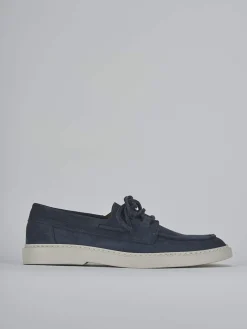 Stringate camoscio blu