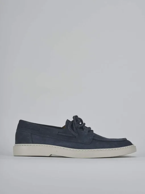 Stringate camoscio blu